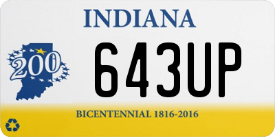 IN license plate 643UP