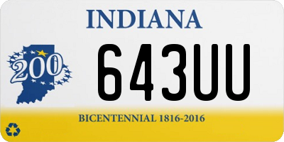 IN license plate 643UU