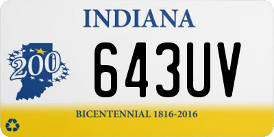 IN license plate 643UV