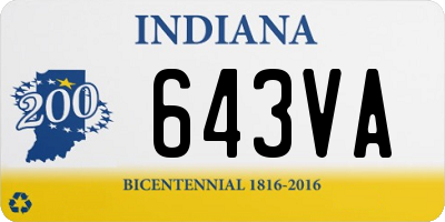 IN license plate 643VA