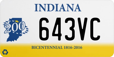 IN license plate 643VC