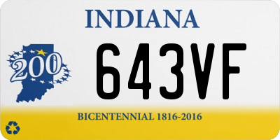 IN license plate 643VF