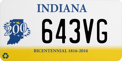 IN license plate 643VG