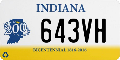 IN license plate 643VH