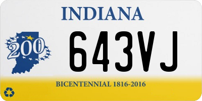 IN license plate 643VJ