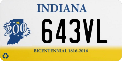 IN license plate 643VL