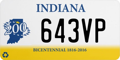 IN license plate 643VP