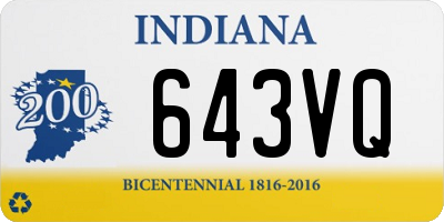 IN license plate 643VQ