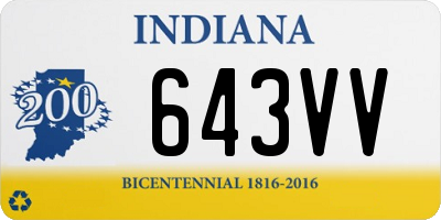 IN license plate 643VV