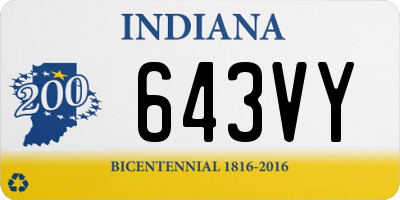 IN license plate 643VY