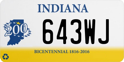 IN license plate 643WJ