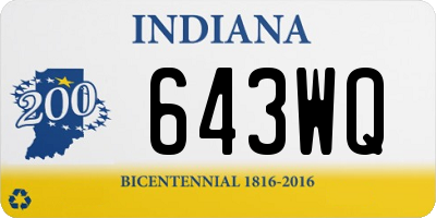 IN license plate 643WQ