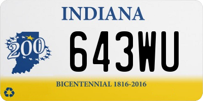 IN license plate 643WU