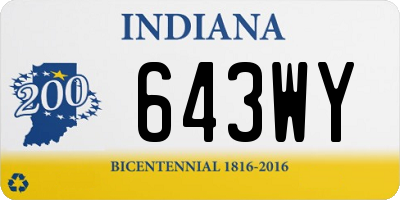 IN license plate 643WY