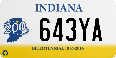 IN license plate 643YA