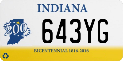 IN license plate 643YG