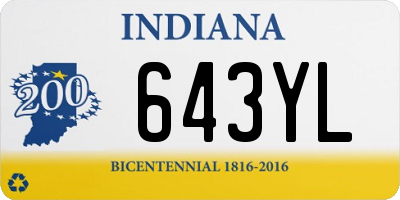 IN license plate 643YL