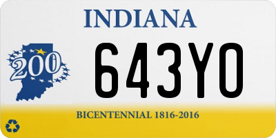 IN license plate 643YO