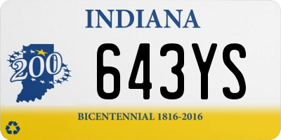 IN license plate 643YS