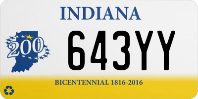 IN license plate 643YY