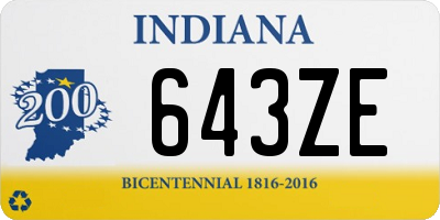 IN license plate 643ZE