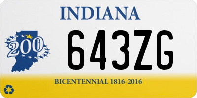 IN license plate 643ZG