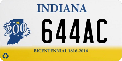 IN license plate 644AC