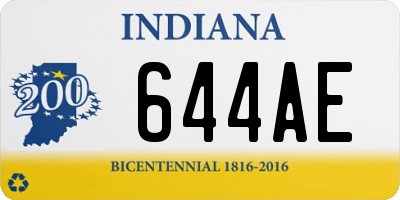 IN license plate 644AE