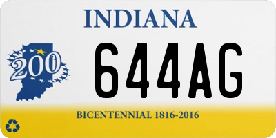 IN license plate 644AG