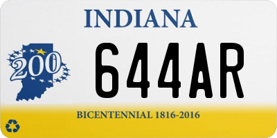 IN license plate 644AR