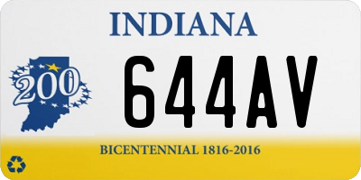 IN license plate 644AV