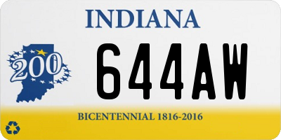 IN license plate 644AW