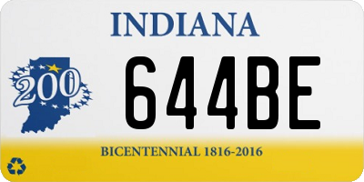 IN license plate 644BE