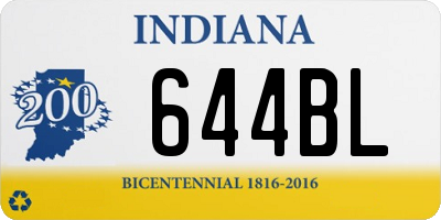 IN license plate 644BL