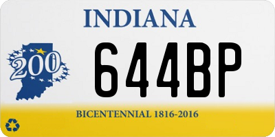 IN license plate 644BP