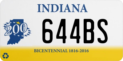 IN license plate 644BS