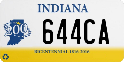 IN license plate 644CA