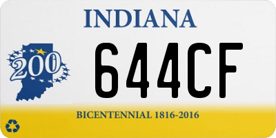 IN license plate 644CF