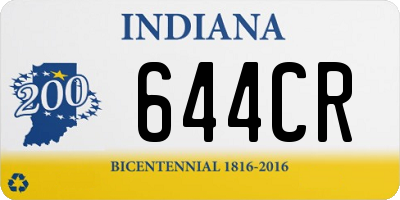 IN license plate 644CR