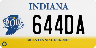 IN license plate 644DA