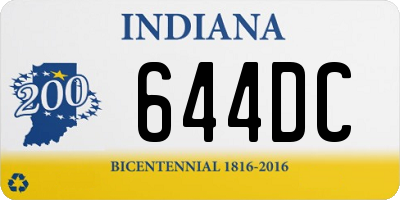 IN license plate 644DC