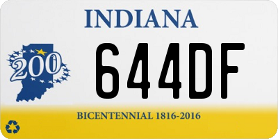 IN license plate 644DF