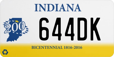 IN license plate 644DK