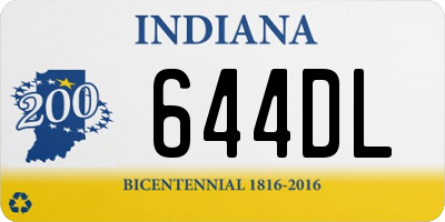 IN license plate 644DL