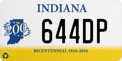 IN license plate 644DP