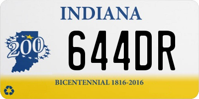 IN license plate 644DR