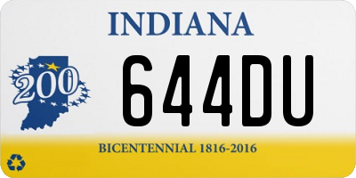 IN license plate 644DU