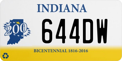 IN license plate 644DW