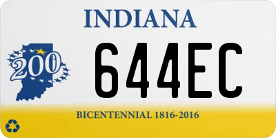 IN license plate 644EC