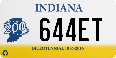 IN license plate 644ET